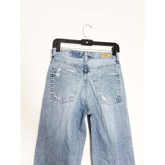 AG Adriano Goldschmied Alexxis Straight Leg Jeans Size 26 In Breeze Distressed - Picture 12 of 14
